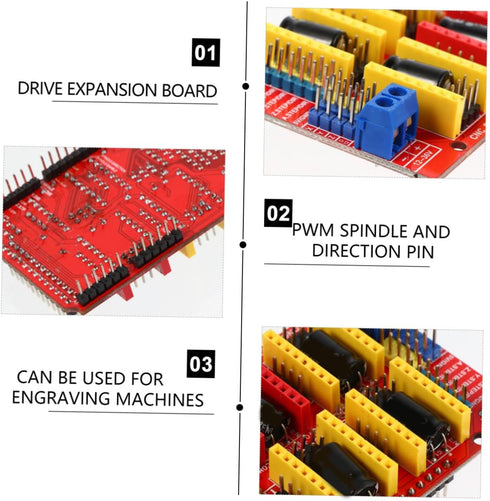 2pcs A4988 3D Toddmomy Engraver Control Board Expansion Board for Printer Stepper Motor Control Compatible with Marlin