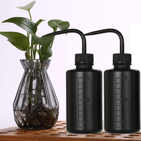 2 Pcs Tattoo Wash Bottle 250ml, 8oz Squirt Watering Tools for Medical Cleaning and Washing (Black)