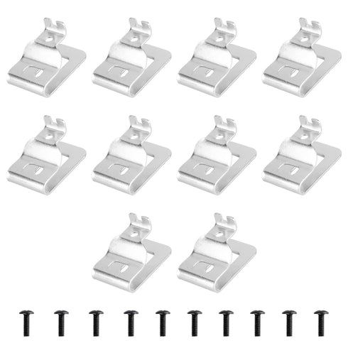 10PCS Stainless Steel Belt Clips for Dewalt, Drill Tool Clips Hook Kit with Screws for 20V Power Tools