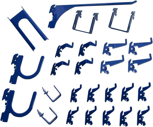 Wall Control KT-200-DLX Blue Slotted Metal Pegboard Hook Kit, Deluxe Assortment for Storage & Organization, 50 lbs