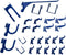Wall Control KT-200-DLX Blue Slotted Metal Pegboard Hook Kit, Deluxe Assortment for Storage & Organization, 50 lbs