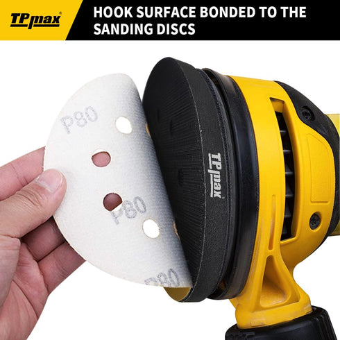 10 Pack 5 Inch 8 5" Holes Soft Density Interface Pads Hook and Loop Sponge Cushion Buffering Backing Pads