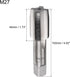 uxcell Metric Hand Tap M27 Thread 1.5 Pitch 4 Straight Flutes H2 Alloy Tool Steel Bottom & Taper Screw Tap Set Tapping Tools for Repairing 1 Pair