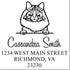 Portable Peeking Norwegian Forest Cat Address Stamp for Thank You Cards - Unique Mail Address Stamper for Flyers