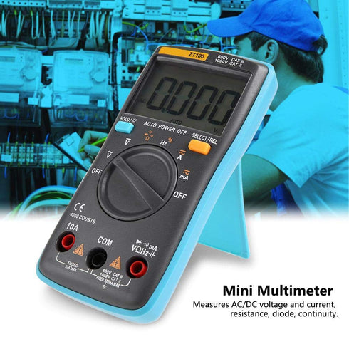Digital Multimeter ZT100/ZT101/ZT102 - Portable Mini with Auto Digital LCD Display for Testing