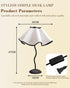 3 Bedside Table Lamp, Color Temperatures Petals Desk Lamp Decorative Modern Table Lamps with Lampshade Nightstand Lamp
