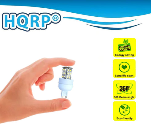 G9 Bulb 6000-7000K 36 100-240V 135 HQRP LED ool White LEDs Lumen for Restaurants, Houses, Villas, Hotels, Cafes