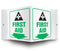 Accuform PSP605 3D Projection Sign, "First AID (Arrow Down)", 6" x 5" Panel, Green/Black on White