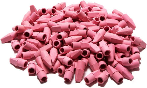 Charles Leonard Pencil Eraser Caps, Pink, 144/Box