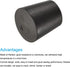 MECCANIXITY Rubber Tapered Plug, 20mm to 26mm Solid Test Tubes Bungs Stopper, Black for Lab Home, 10 Pieces