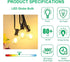 G40 LED Replacement Light Bulbs, 25 Pack, 0.6W Shatterproof Globe Bulb, E12 Candelabra Base, Dimmable for Outdoor