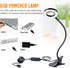 Clamp on Desk Lamp, 8W Clip Light with 3 Color Options, 10 Dimmable Illumination Modes (Black)