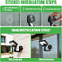 2-in-1 600LM 3 IP65 1500mAh, Solar Motion Sensor Light, Magnetic & Adhesive Mount, Bright, Modes, Waterproof