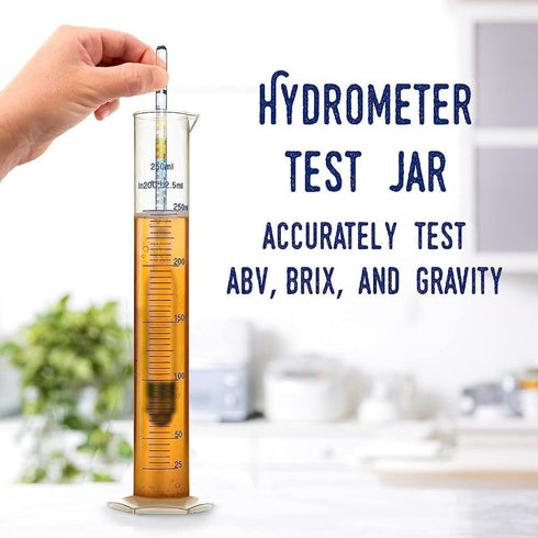 250 ML Hydrometer Test Jar, Measuring Cylinder for Homebrewed Beer, Wine, Mead, Cider