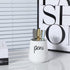 LEEOTYI Ceramic Farmhouse Pen Holder, 16 oz Pencil Organizer, White