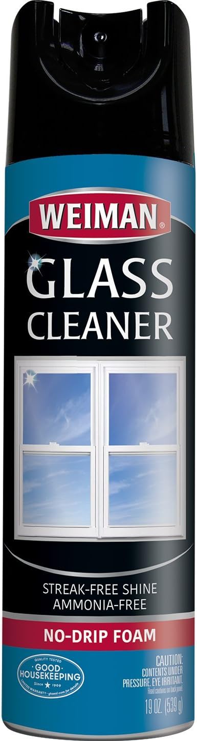 Weiman Glass Cleaner - 19 Ounce - Professional Streak Free Foaming No