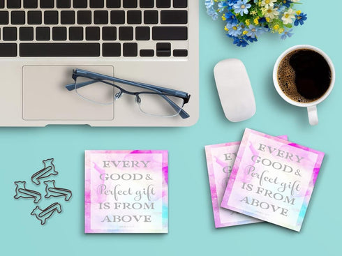 Sticky Notes 3 Pack 3"x3" 50 Sheet Count Per Pad, Every Good Gift is from Above James 1:17, Cute Funny Memo Note Pads Stationery Journal Planner Paper