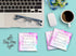 Sticky Notes 3 Pack 3"x3" 50 Sheet Count Per Pad, Every Good Gift is from Above James 1:17, Cute Funny Memo Note Pads Stationery Journal Planner Paper
