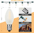 C7 25Ft 27 Bulbs LED Frosted White String Lights Outdoor Christmas Decorations String Lights with LED Frosted White