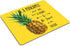 Smooffly Inspirational Quotes Mouse Pad, "Be a Pineapple Stand Tall Wear a Crown" in Yellow