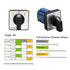 Baomain 660V 20A On-Off-On Changeover Control Rotary Cam Switch, 3 Positions, 12 Terminals SZW26-20/D303.3