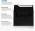 LUXPaper A7 Invitation Envelopes, Black Linen, 5 1/4" x 7 1/4", 80lb Text, 250 Qty, Peel & Press