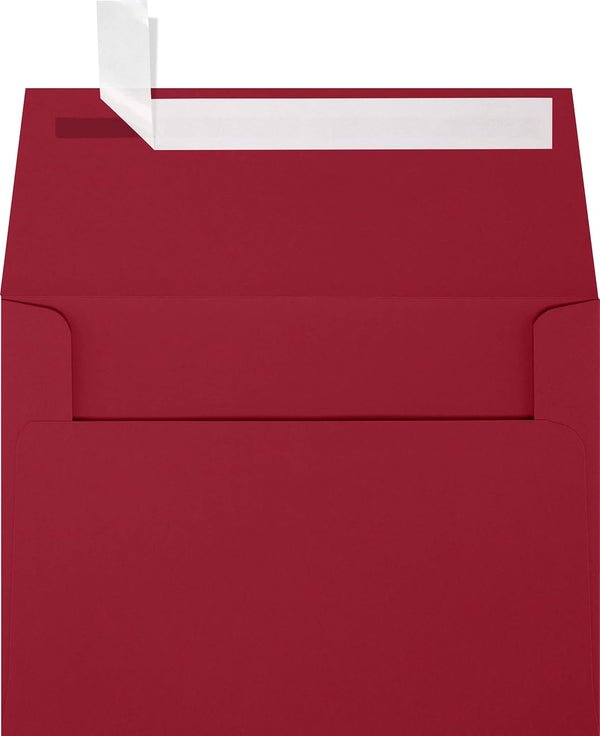 LUXPaper Invitation Envelopes A6 | Peel & Press | 4 3/4" x 6 1/2" | Garnet Red | 80lb. Text | 50 Qty