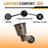 4PCS 2.6 1.5 Inch Cups Swivel Wheel Caster x Vintage Swivel Round Cup Caster for Furniture, Piano Stands, Tables