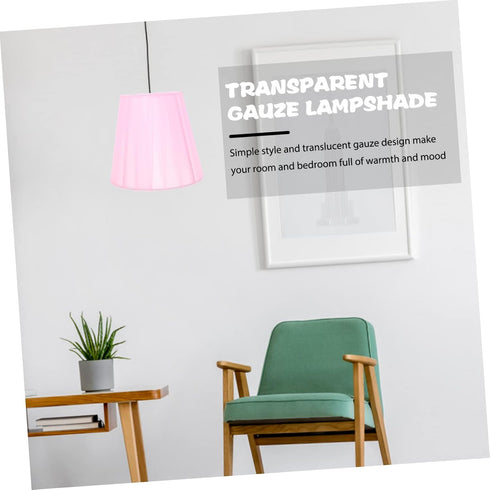 Cozy WOONEKY Gauze Table Lamp Shade for Floor Wall and Pendant Lamps Elegant Pink Cover for Illumination Bedroom Hotel