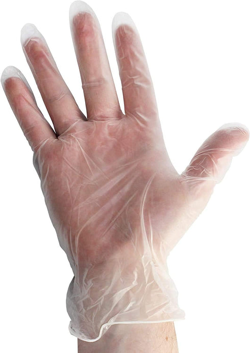 MedPride Powder-Free Vinyl Exam Gloves, Large, Box of 100