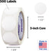 ChromaLabel 1.50 Inch Round Label, Removable Color Code Dot Stickers, 500 Labels per Roll, White