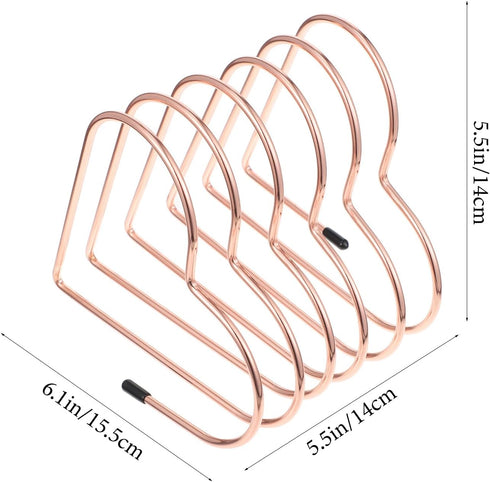 Abaodam Retractable Metal Bookend Desk Organizer Rose Gold Heart Design Multi-Function Office Student Book Holder