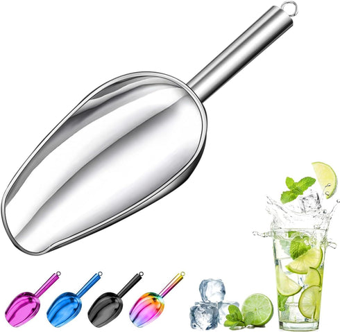 Egiriouth Metal Ice ScoopKitchen Ice Scooper for Ice Maker,Stainless Steel Small Ice Scooper