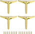 generic 4PCS 4-inch Golden Furniture Legs Modern Metal Cabinet Feet with Polished Finish