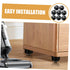 8pcs GANAZONO Mini Swivel Adhesive Appliance Wheels Silent Bearing Casters for Furniture Storage Boxes Sofas Cabinets