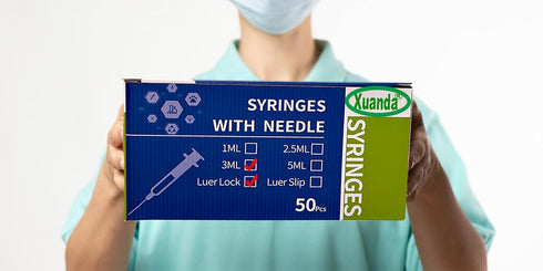50 Pack 3ml Syringes, Individual Package 23g for Industrial, Scientific, Measuring, Pet Feeding