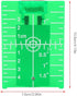 Laser Level Target Plate, Double Scale Cross Line Laser Level Meter with Foldable Magnetic Floor Target Card (Green)