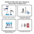 BE-TOOL 50pcs 47mm, 0.22m, PM10 Glass Fibre Microporous Filter Membrane, Diameter Aperture Air Membrane Filters for TPS