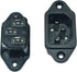 Screw Mount 3 Pins IEC320 C14 Inlet Power Plug Socket, 15A 250VAC Power Connector (Pack of 2)
