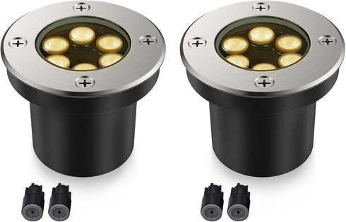 JESLED Outdoor Landscape Lights, 6W LED In Ground Well Lights, 12V 24V