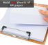 HUAJIE 10 Pack Clipboards, Wooden Clipboards Hardboard with Low Profile Clip, Standard A4 Letter Size Wood Clip Boards