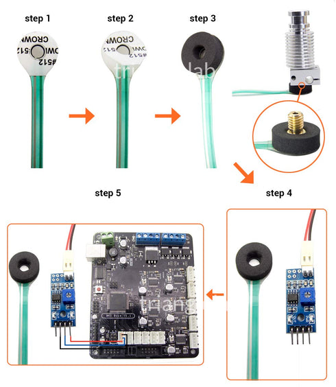 Kossel Delta Z Axis 3D Printer High Precision Z-Probe Auto Bed Leveling Sensor Kit for V6 and MK8 Nozzles