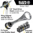 Klein Tools 65200 Ratchet Set, 5-Piece Mini Ratchet Set with Phillips, Slotted, and Adapter for Other Socket Sizes, For Tight Spaces by Klein Tools