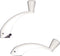Ideal Security White Fold-Down-Handle Window Cranks, Replacement for Standard Casement Handles, 11/32" Spline Shaft, 2