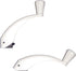 Ideal Security White Fold-Down-Handle Window Cranks, Replacement for Standard Casement Handles, 11/32" Spline Shaft, 2
