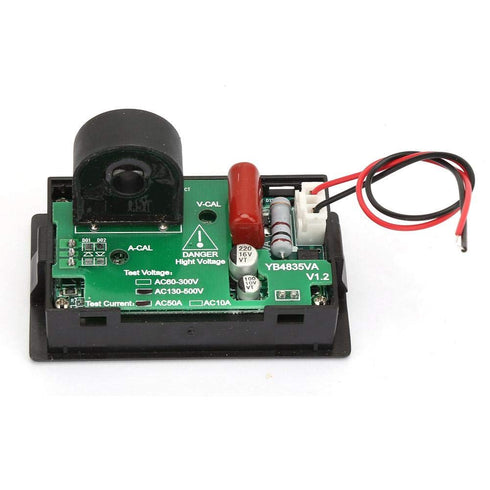 Fafeicy Digital Display AC Voltmeter,YB4835VA AC 500V/50A LED Ampere Meter Voltmeter, 2 Times per Second, Multimeter