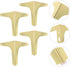 4pcs 13cm INOOMP Metal Furniture Legs Triangle Sofa Support Feet Heavy Duty Cabinet Table Replacement for Vanity Desk