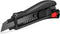 HAUTMEC 18mm Utility Knife Box Cutter, Safety Quick Change Button, Snap off Black SK2 Ultra Sharp Blade