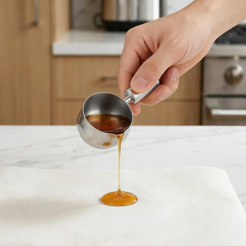 60ml 304 Wax Seal Spoon Pot Big Stainless Steel Wax Melting Spoon Warmer Scoop with Handle for Sealing Stamp Envelope