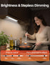 12 Inch Dimmable Closet Counter 3 Pack Under Cabinet Motion Sensor Lighting: Rechargeable Lights Indoor - Battery
